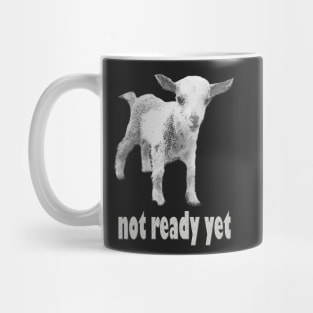 Severance Goat Not Ready Yet White Mug
